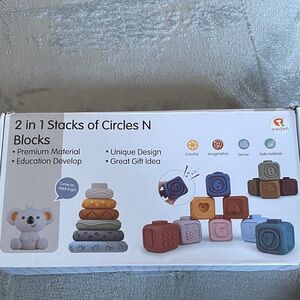 Colorful Baby Stacking Blocks Set New in Box